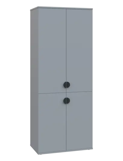 TN 5 - 74D kancelářská skříň, 4-dveřová, 1822x720x400, šedá